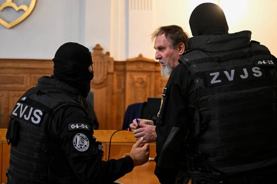 Juraj Cintula, accused of the 2024 attack on Slovak PM Robert Fico, attends the last day of his trial at the Specialised Criminal Court in Banska Bystrica