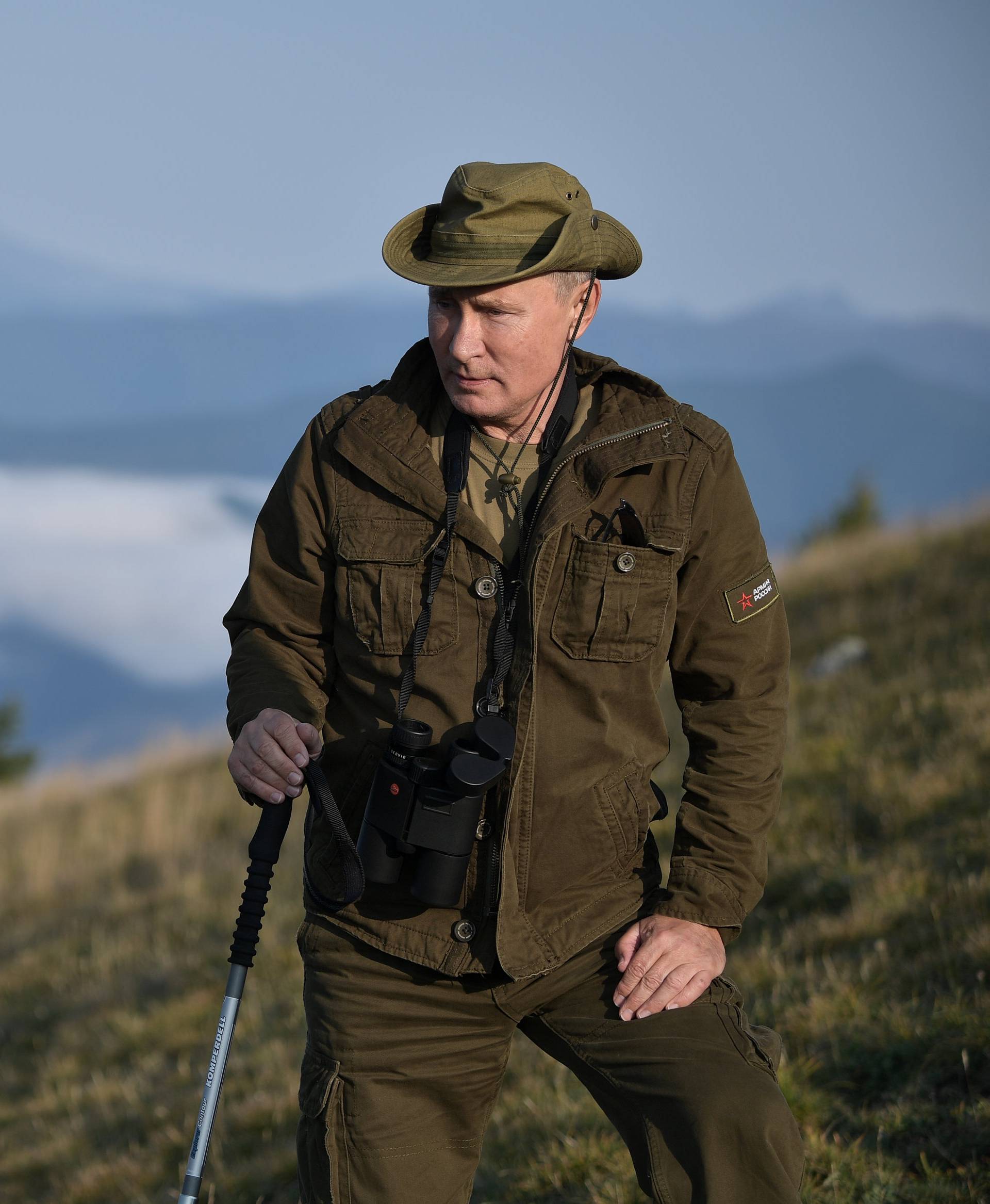 Russia's President Putin is seen during his vacation in the Republic of Tyva