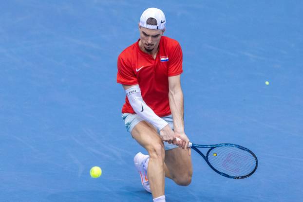 Osijek: Dino Prizmi&cacute; i Jozef Kovalik u drugom me&ccaron;u Davis Cupa izme&dstrok;u Hrvatske i Slova&ccaron;ke