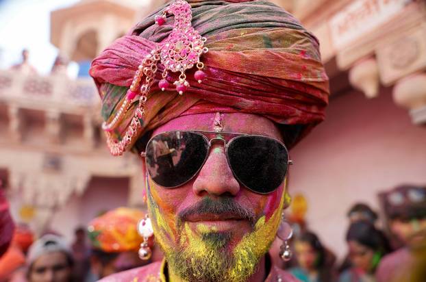 "Lathmar Holi" celebrations in Nandgaon