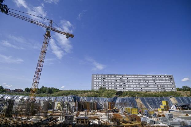 Zagreb: Gradilište zgrade A11 u Podbrežju