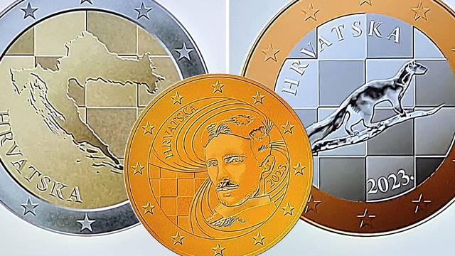 Ovo su naše kovanice eura: Na 2 eura karta Hrvatske, na 1 euro kuna, na cente Tesla i glagoljica