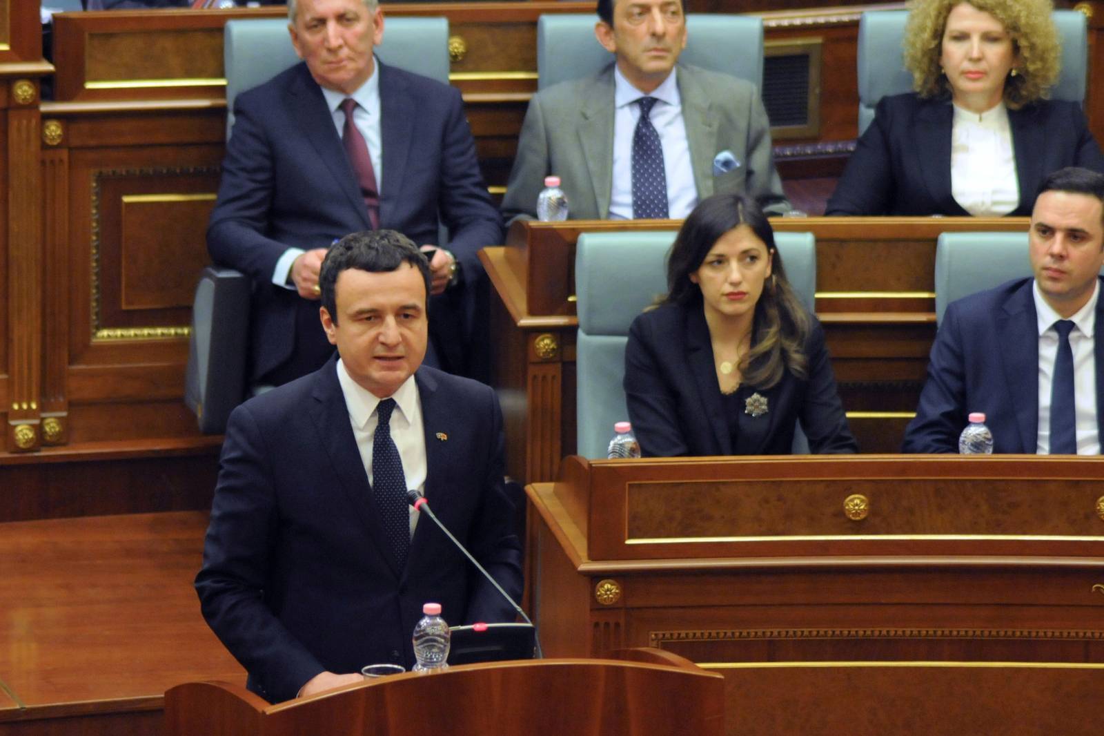FILE PHOTO: Newly elected PM of Kosovo Kurti attends parliament session in Pristina