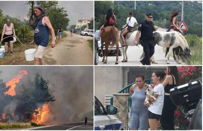 Pogledajte nevjerojatne slike: Hrabri mještani požar zalijevaju kantama, spašavaju konje i pse