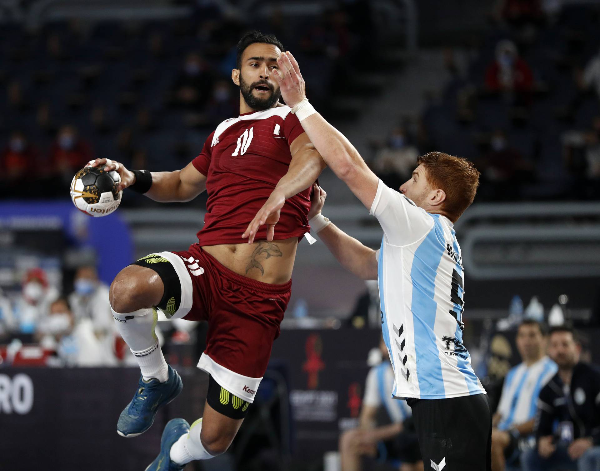 2021 IHF Handball World Championship - Main Round Group 2 - Argentina v Qatar