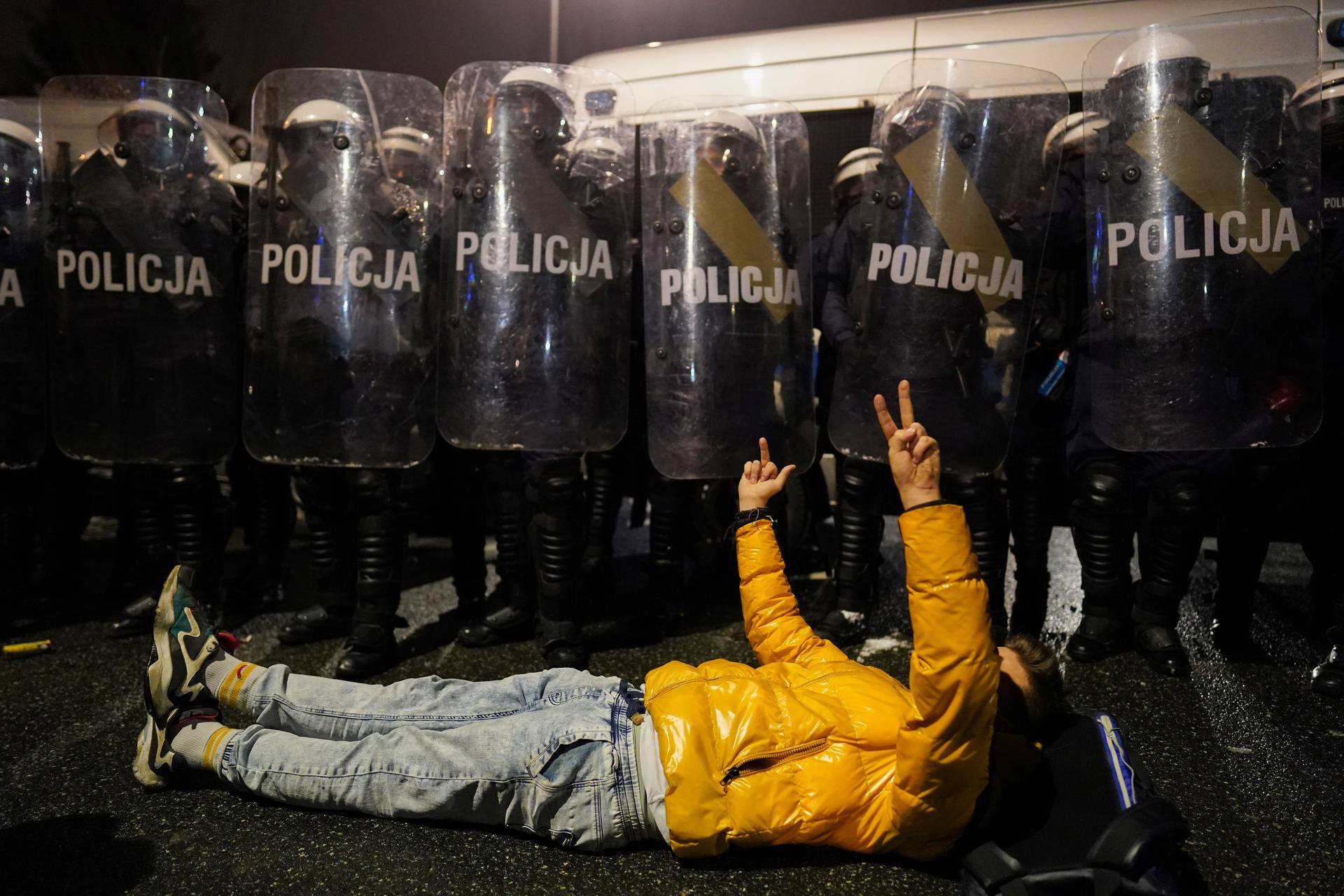 Protest against the verdict restricting abortion rights in Warsaw