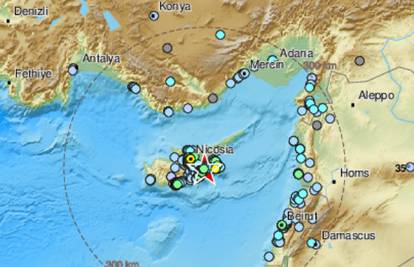 Potres od 5.1 Richtera zatresao Cipar: 'Treslo je i ljuljalo dugo'