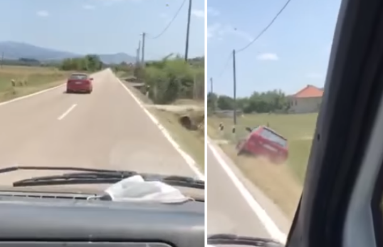 VIDEO Mrtav pijan vozio preko dvije trake pa sletio u jarak