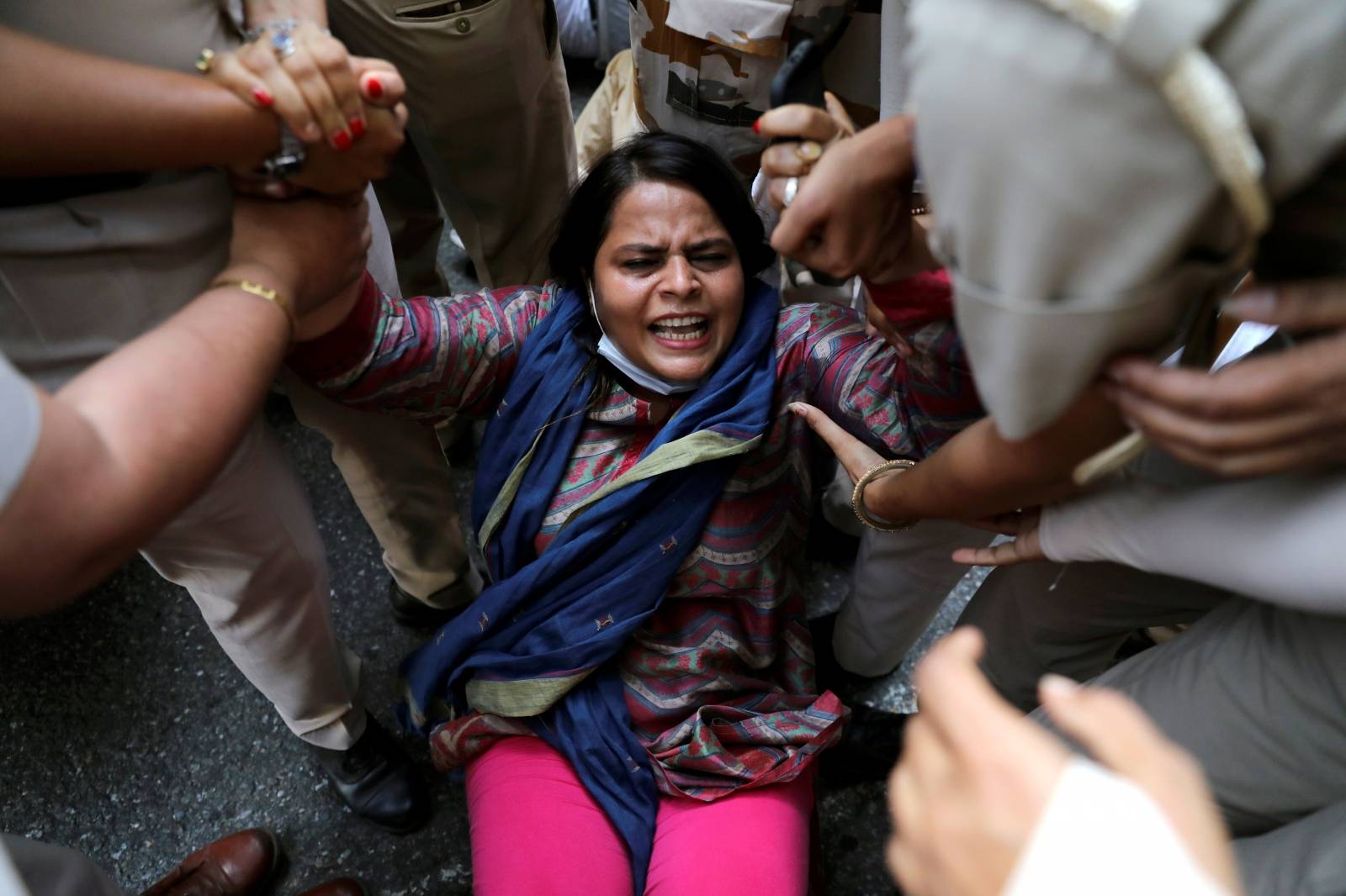 Protest after the death of a rape victim in New Delhi