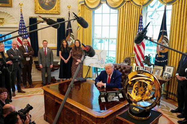 U.S. President Donald Trump signs executive orders at the White House