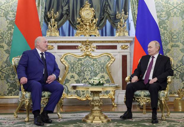 Russia's President Putin and Belarus' President Lukashenko meet in Moscow