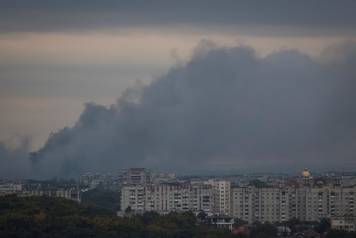 Russian drone and missile strike in Lviv