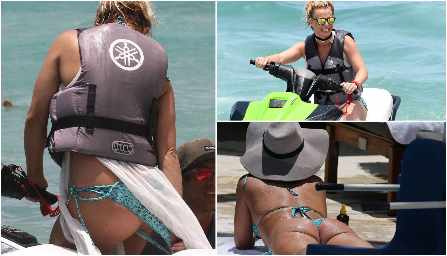 Problemi s bikinijem: Britney otkrila golu guzu na jet-skiju