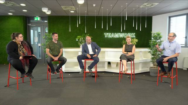 Vedrana Pribičević (ZŠEM), Matija Kopić (Gideon Brothers), Tomislav Makar (A1), Tatjana Skoko (Microsoft), Damir Sabol (Photomath)