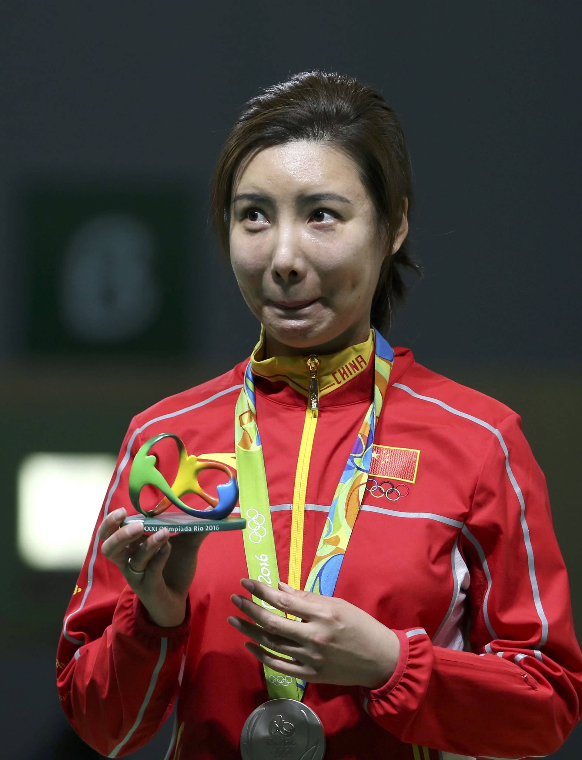 2016 Rio Olympics - Shooting - Victory Ceremony - Women's 10m Air Rifle Victory Ceremony