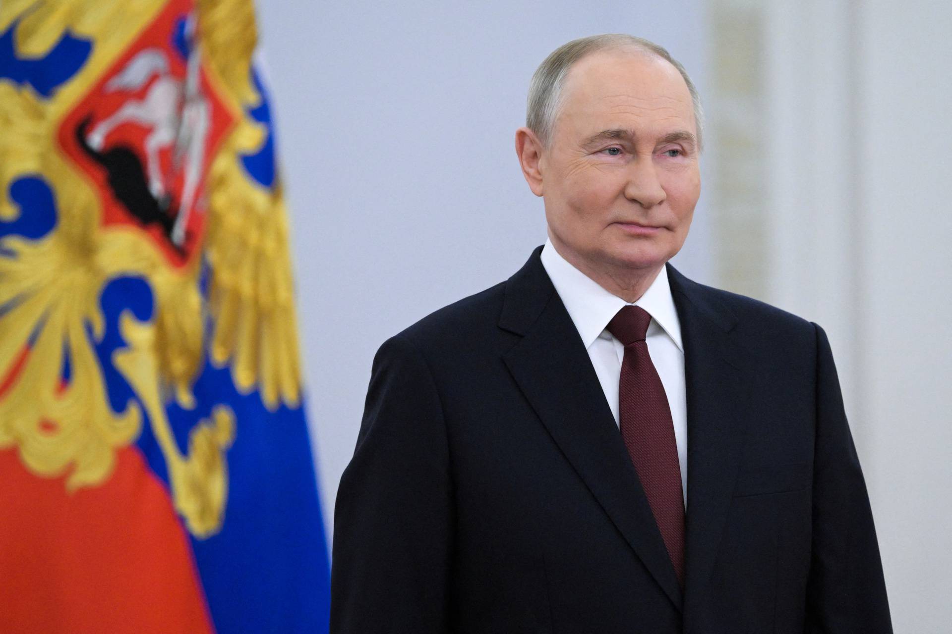 Russian President Vladimir Putin attends an awarding ceremony in Moscow