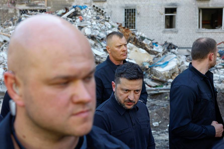 Aftermath of a Russian missile and drone attack in Kyiv