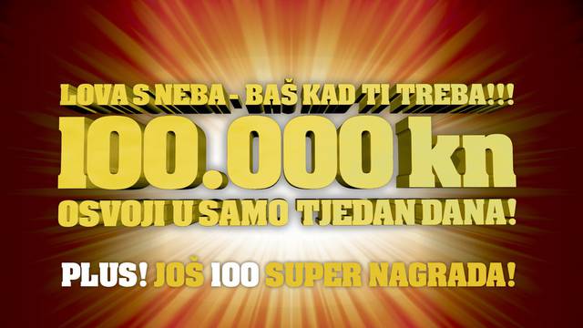 Uključi se i osvoji 100.000 kuna i jednu od 100 drugih nagrada!