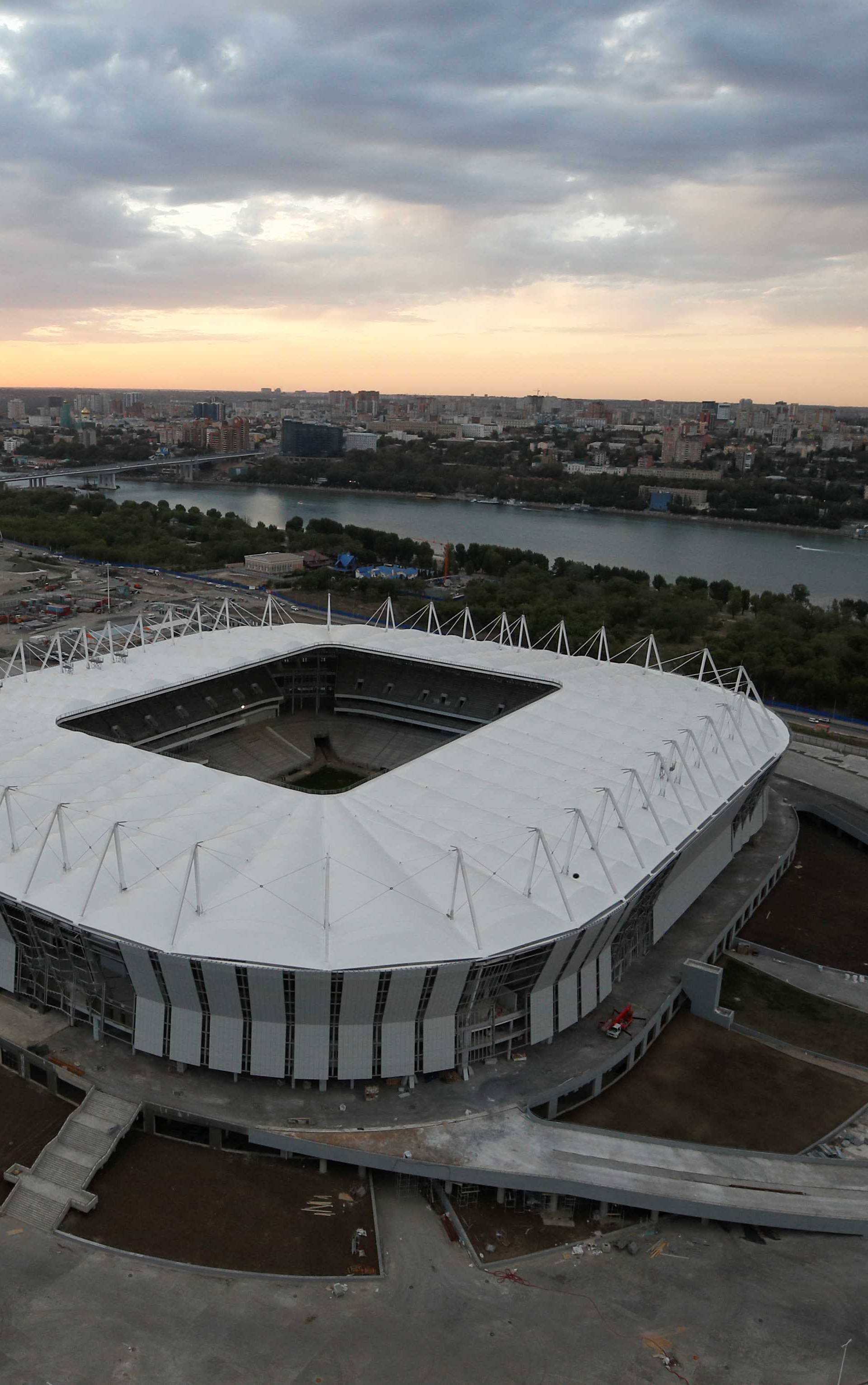 FILE PHOTO: A general view on Rostov Arena stadium is seen under construction ahead of the 2018 FIFA World Cup in Rostov-On-Don