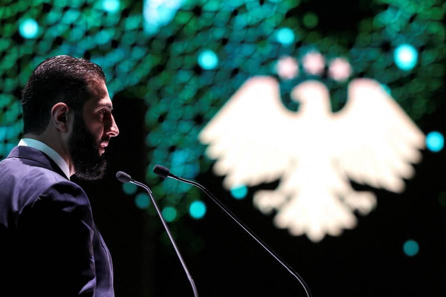 Syrian President al-Sharaa attends the opening ceremony of the 62nd Damascus International Fair, in Damascus