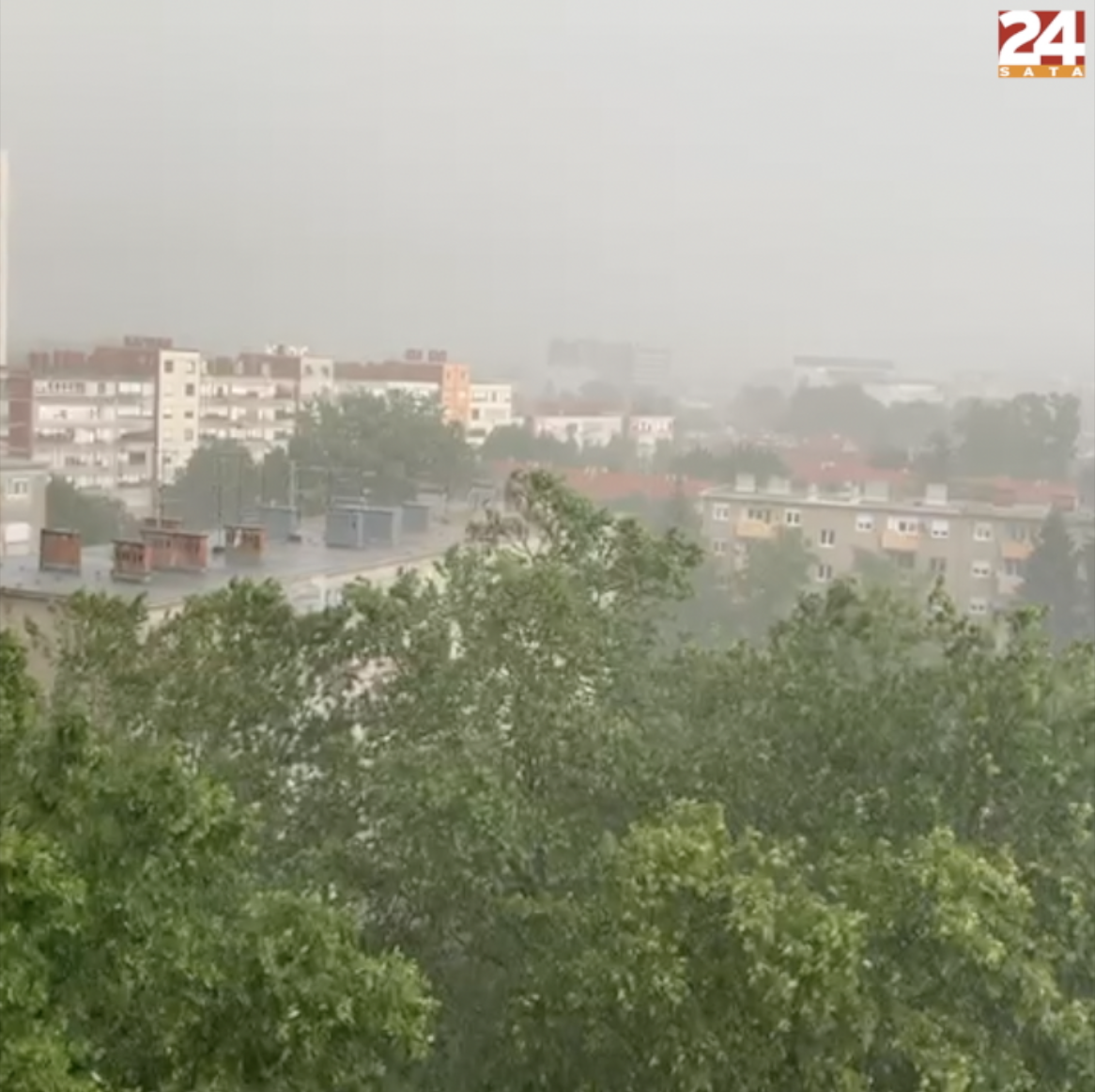 VIDEO Zagreb pogodilo olujno nevrijeme, pljuskovi i tuča...