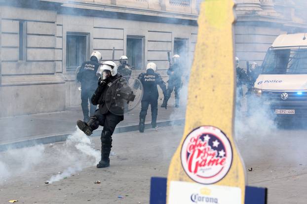 Students' protest in Brussels