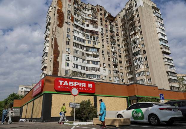 Aftermath of a Russian drone attack in Odesa