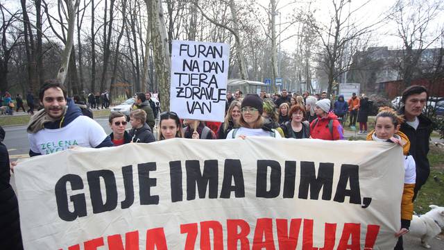 Zagreb: Građanska inicijativa Stop Spalionici Rebro organizirala prosvjed protiv izgradnje spalionice