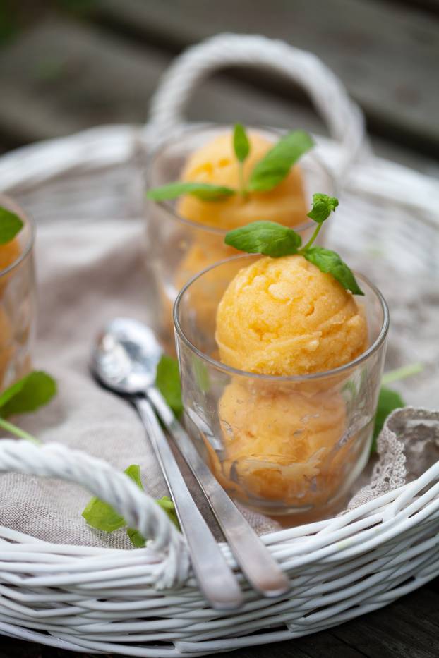 Tropical fruit sorbet