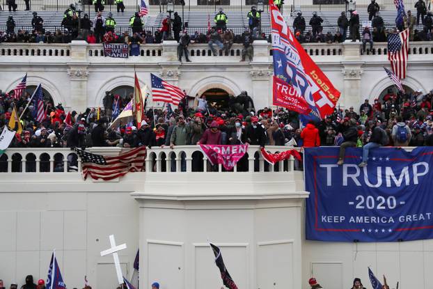 Supporters of U.S. President Donald Trump gather in Washington