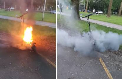 U Zagrebu se zapalio električni romobil: 'Što bi se tek dogodilo da sam ga stavio u automobil?'