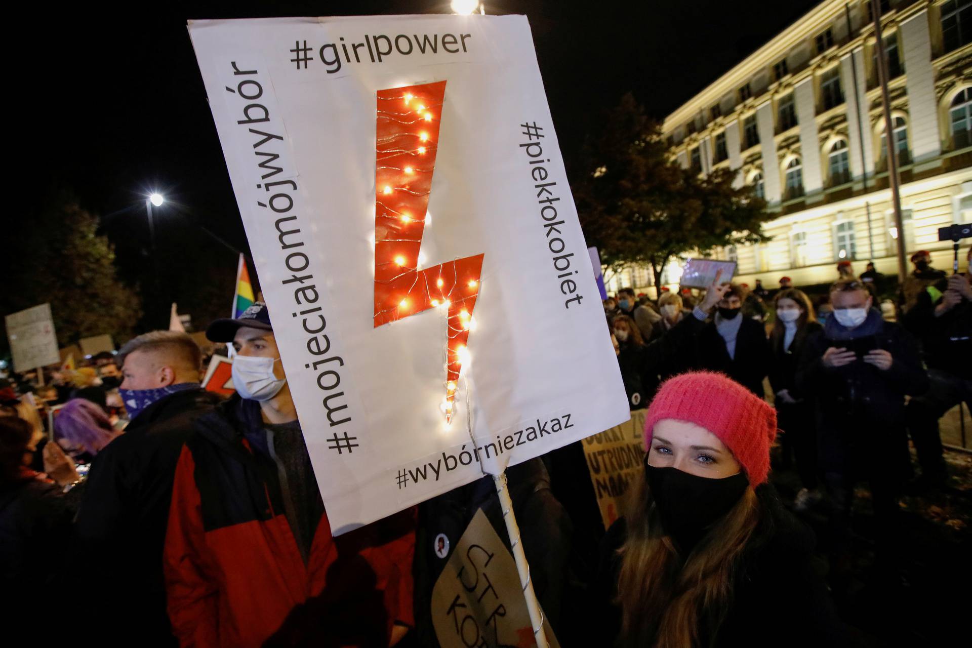 Protest against Poland's Constitutional Tribunal ruling on abortion, in Warsaw