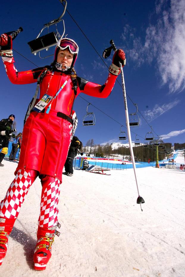 ARHIVA - ZOI 2006., službeni trening spusta skijašica  