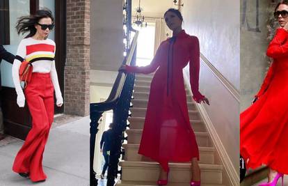 Victoria Beckham ovih dana odijeva omiljene crvene tonove