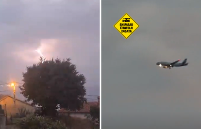 VIDEO Munja udarila u avion dok je slijetao na Krk: 'Šokirali smo se kada je zabljesnulo!'