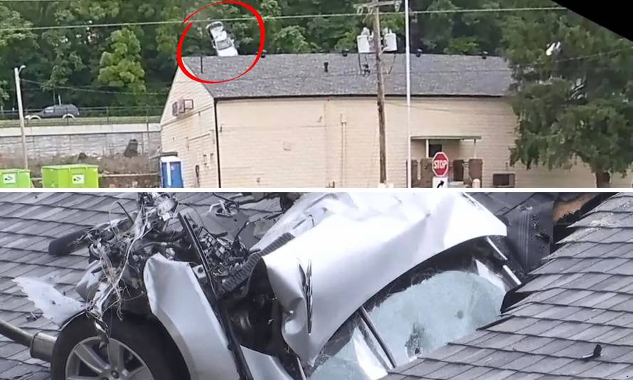 VIDEO Ne moš tu parkirat! Drugi put u tri mjeseca auto im sletio na krov: Taman smo popravljali