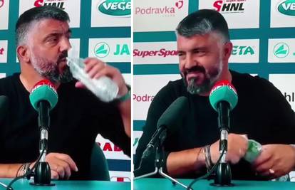 VIDEO Gattuso i bočica: Žedni trener Hajduka mislio je da pije običnu vodu. Reakcija je hit...