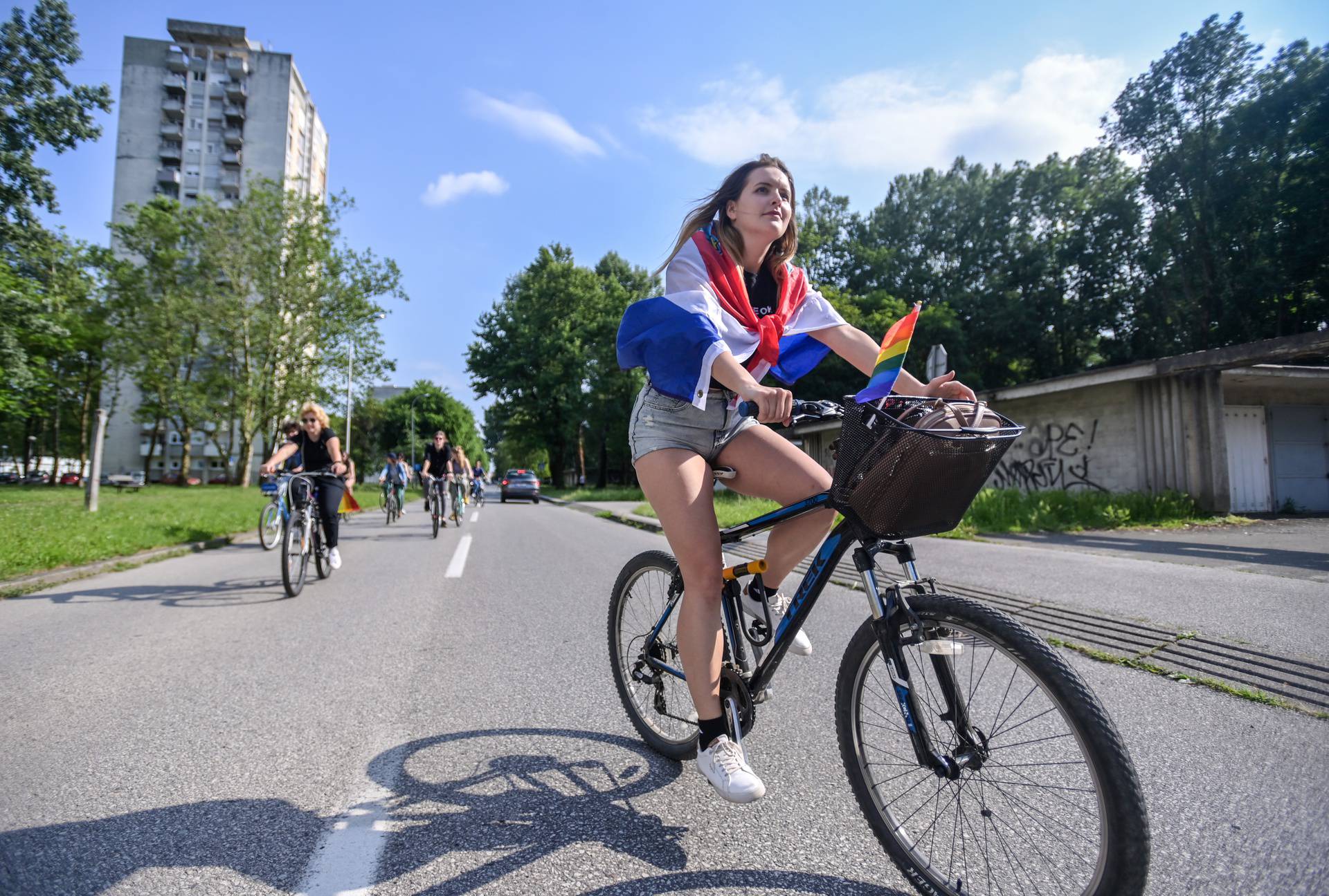 Zagreb: Pride ride, prosvjedna vožnja biciklima koju organizira Ponosni Zagreb