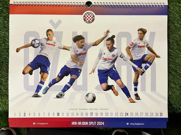 FOTO Hajduk izdao kalendar za 2024. godinu: Prvi put zajedno nogometašice i nogometaši