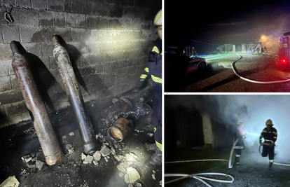 Buktinja u Turopolju: Plinska boca eksplodirala je u garaži, vatra zahvatila i automobile