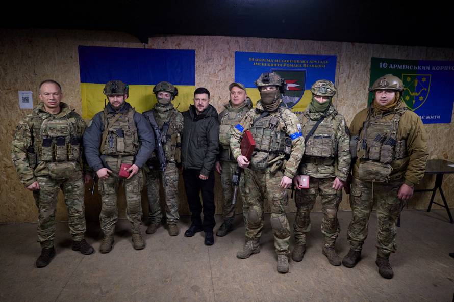 Ukraine's President Zelenskiy visits the frontline town of Kupiansk