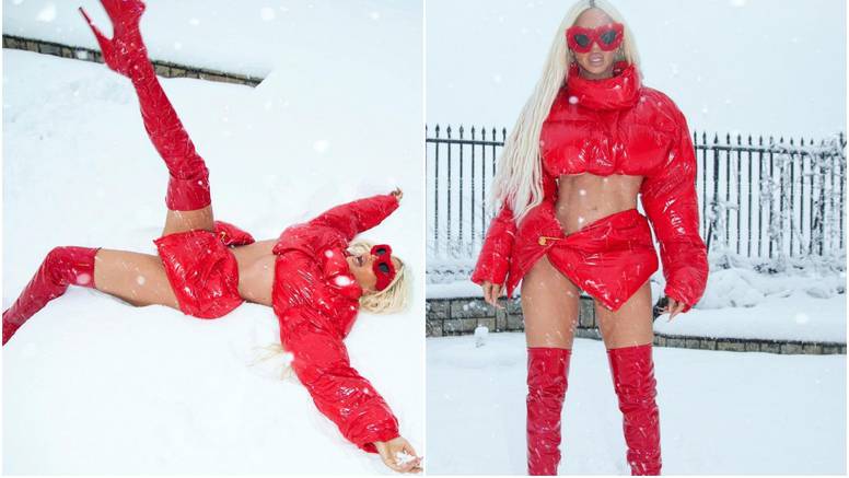 Jelena Karleuša u golišavoj kombinaciji pozirala u snijegu