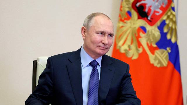 Russian President Putin chairs a Security Council meeting outside Moscow