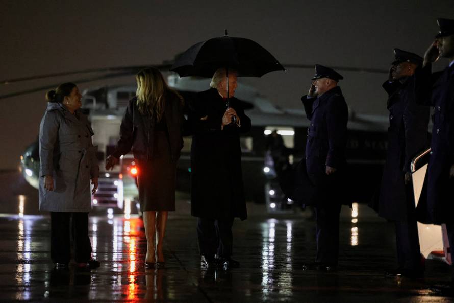 U.S. President Trump departs for Florida