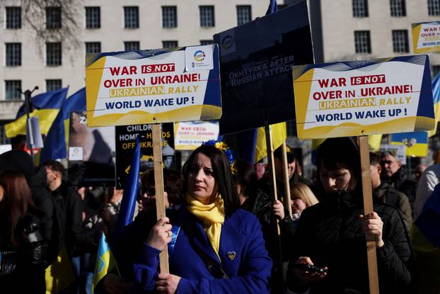 People protest outside Downing Street in London