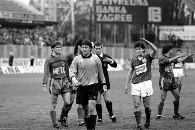 Zagreb: Savezna liga Jugoslavije, Dinamo - Borac, 7.4.1990.
