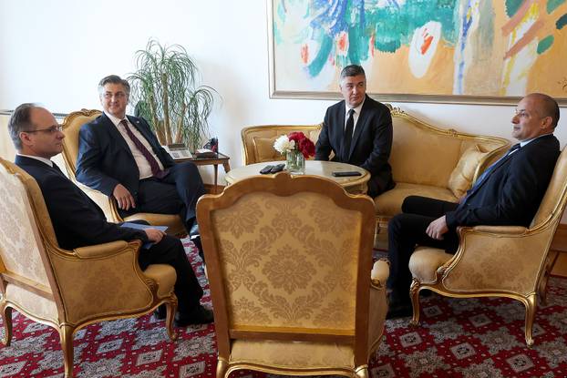 Zagreb: Andrej Plenković stigao na Pantovčak kod Milanovića po novi mandat