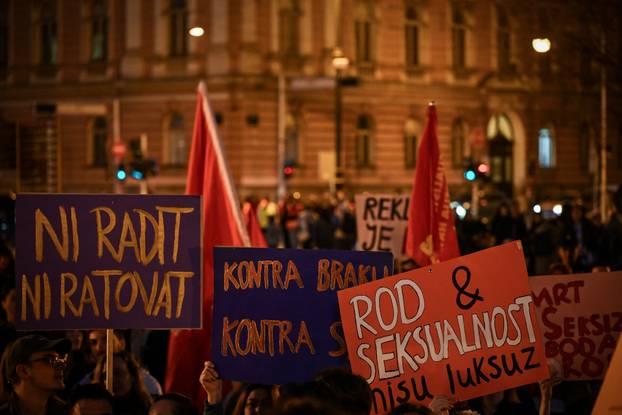 U Zagrebu održan Noćni marš za ženska prava u Hrvatskoj