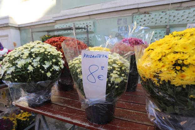 Rijeka: Prodaja krizantema uoči blagdana Svih svetih
