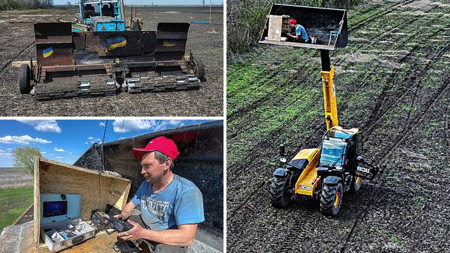 Ukrajinski farmer pretvorio je traktor u stroj za mine. Koristio stare dijelove ruskih tenkova